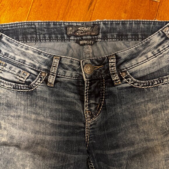 Silver Jeans Berkley | Ultra Low Rise Slim Bootcut | Size 27/34 | Y2K Vibes GUC - Picture 4 of 11